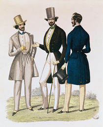 Fashion plate depicting male clothing von French School