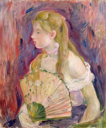 Young Girl with a Fan, 1893 by Berthe Morisot