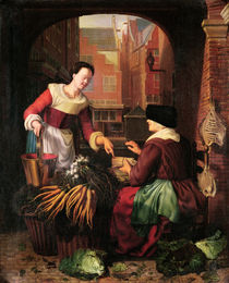 The Vegetable Seller by Gerrit or Gerard Dou