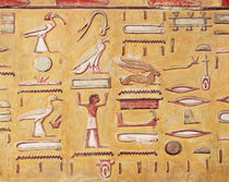 Hieroglyphics, from the Tomb of Seti I von Egyptian 19th Dynasty