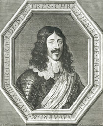 Portrait of Louis XIII engraving by Jean Morin by Philippe de Champaigne