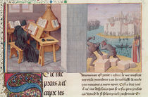 Ms.fr.273 fol.7 Livy Writing and the Foundation of Rome von Jean Fouquet