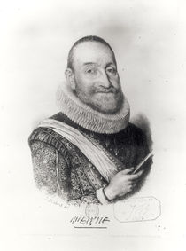 Portrait of Theodore Agrippa d'Aubigne von J. Hebert