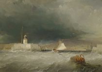 Port on a Stormy Day, 1835 von George the Elder Chambers