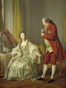 Portrait of the Marquis de Marigny and his Wife von Louis Michel van Loo