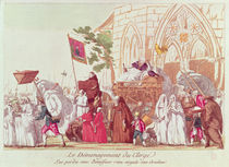 Clergy Leaving the Church after the Sale of Church Property von French School