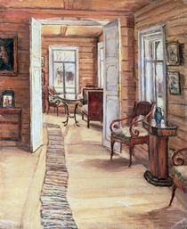 Interior of L. Panteleev's house in Murmanov by Anna Nikolaeva Karinskaya