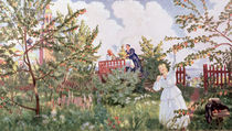 The Orchard, 1918 von Boris Mikhailovich Kustodiev