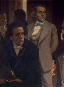 Anton Grigoryevich Rubinstein and Alexander Nikolayevich Serov by Ilya Efimovich Repin