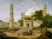 Indian Temple, said to be the Mosque of Abo-ul-Nabi by Thomas Daniell