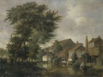 A River Scene, possibly at Norwich by John Crome