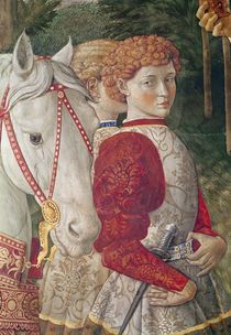 Two Liveried Attendants and the head of Lorenzo the Magnificent's Horse von Benozzo di Lese di Sandro Gozzoli
