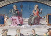 Detail of Prudence and Justice by Pietro Perugino