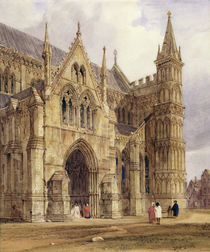 The North-West Porch of Salisbury Cathedral by Thomas Shotter Boys