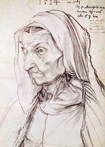 Portrait of the artist's mother by Albrecht Dürer