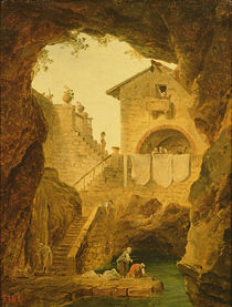 The Fountain under the Grotto von Hubert Robert