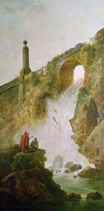 Landscape, The Waterfall by Hubert Robert