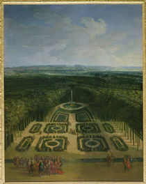 Promenade of Louis XIV in the Gardens of the Grand Trianon by Charles Chastelain