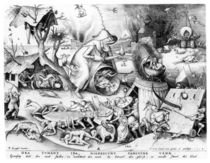 Anger , from the series of the " The Seven Deadly Sins" by Pieter the Elder Bruegel