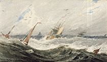 Boats on a Stormy Sea von Francois Louis Thomas Francia