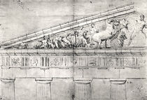 Study of a pediment from the Parthenon von Jacques Carrey