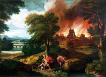 The Burning of Troy by Nicolas Poussin