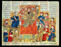 A Sultan and his Court, illustration from the 'Shahnama' von Persian School