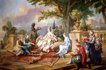 The Sultana Served by her Eunuchs by Charles-Amedee-Philippe van Loo