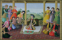 Ms E-14 f.98a Shah Suleyman II and his courtiers von Persian School