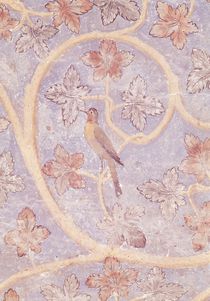 Detail of a bird, from the wall decoration of the Pope's bedroom von French School