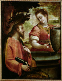 Christ and the Woman of Samaria von Luca Cambiaso