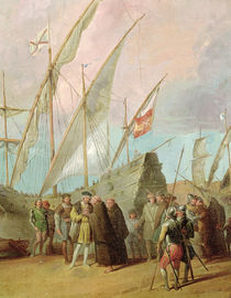 Departure of Christopher Columbus from Palos von Spanish School