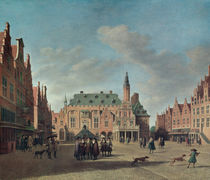View of the Grote Markt in Haarlem von Gerrit Adriaensz Berckheyde