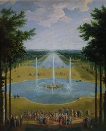 View of the Bassin d'Apollon in the gardens of Versailles von Pierre-Denis Martin