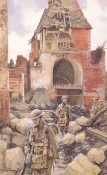 British Soldiers in the Ruins of Peronne by Francois Flameng