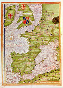 Fol.9v Map of Western Europe von Guillaume Le Testu