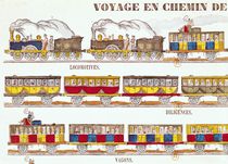 Rail Travel in 1845 by French School