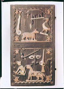 Door of the Royal Palace of Abomey by African School