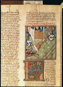 Ms 622 fol.221v The Torture of Brunhilda from 'Des Hommes Illustres' von French School