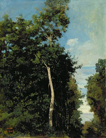 The Wood on the Cote de Grace in Honfleur by Jean Baptiste Camille Corot
