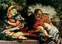 The Holy Family with St. Catherine of Alexandria von Lorenzo Lotto