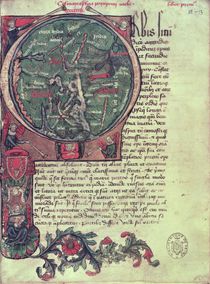 Ms 1321 fol.12 Historiated initial 'O' depicting Earth von French School