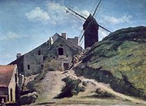 A Windmill at Montmartre, 1840-45 by Jean Baptiste Camille Corot