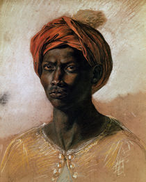 Portrait of a Turk in a Turban by Ferdinand Victor Eugene Delacroix