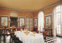 View of the dining room with Pompeiian style frescoes by Louis Lafitte von French School