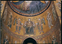 Madonna and Child Enthroned with Angels and Apostles von Byzantine School