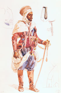 Spahi with his sword, c.1854 von Francois-Hippolyte Lalaisse
