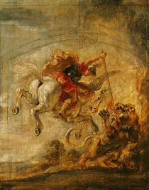 Bellerophon Riding Pegasus Fighting the Chimaera von Peter Paul Rubens