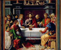 The Last Supper, central panel from the Eucharist Triptych von French School