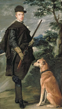 Portrait of Cardinal Infante Ferdinand of Austria with Gun and Dog von Diego Rodriguez de Silva y Velazquez